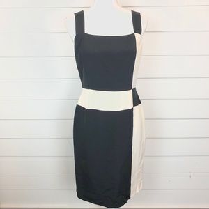 Carlisle Silk Color Block Cocktail Dress